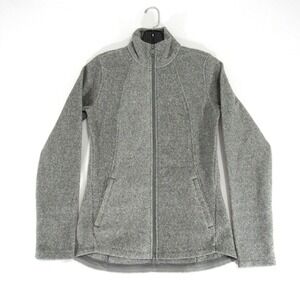 Athleta Sweater‎ Womens XXS Stroll Fleece Gray Jacket Full Zip Pockets Casual